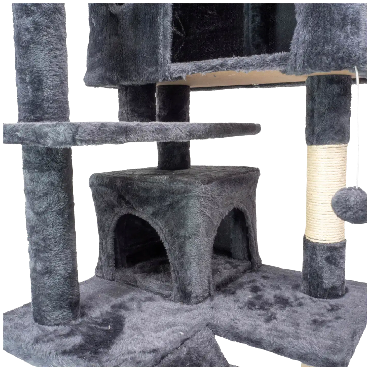 Trekker kissan kiipeilypuu Hotel 130 cm harmaa - 2