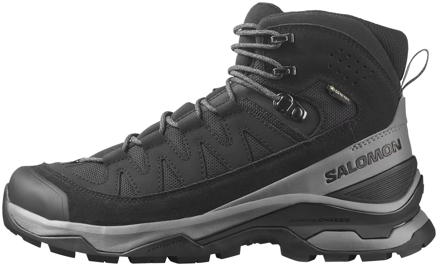 Salomon miesten Mid-vartinen vaelluskenkä Quest Echo Gore-Tex - Blk/Castle/Blk - 7