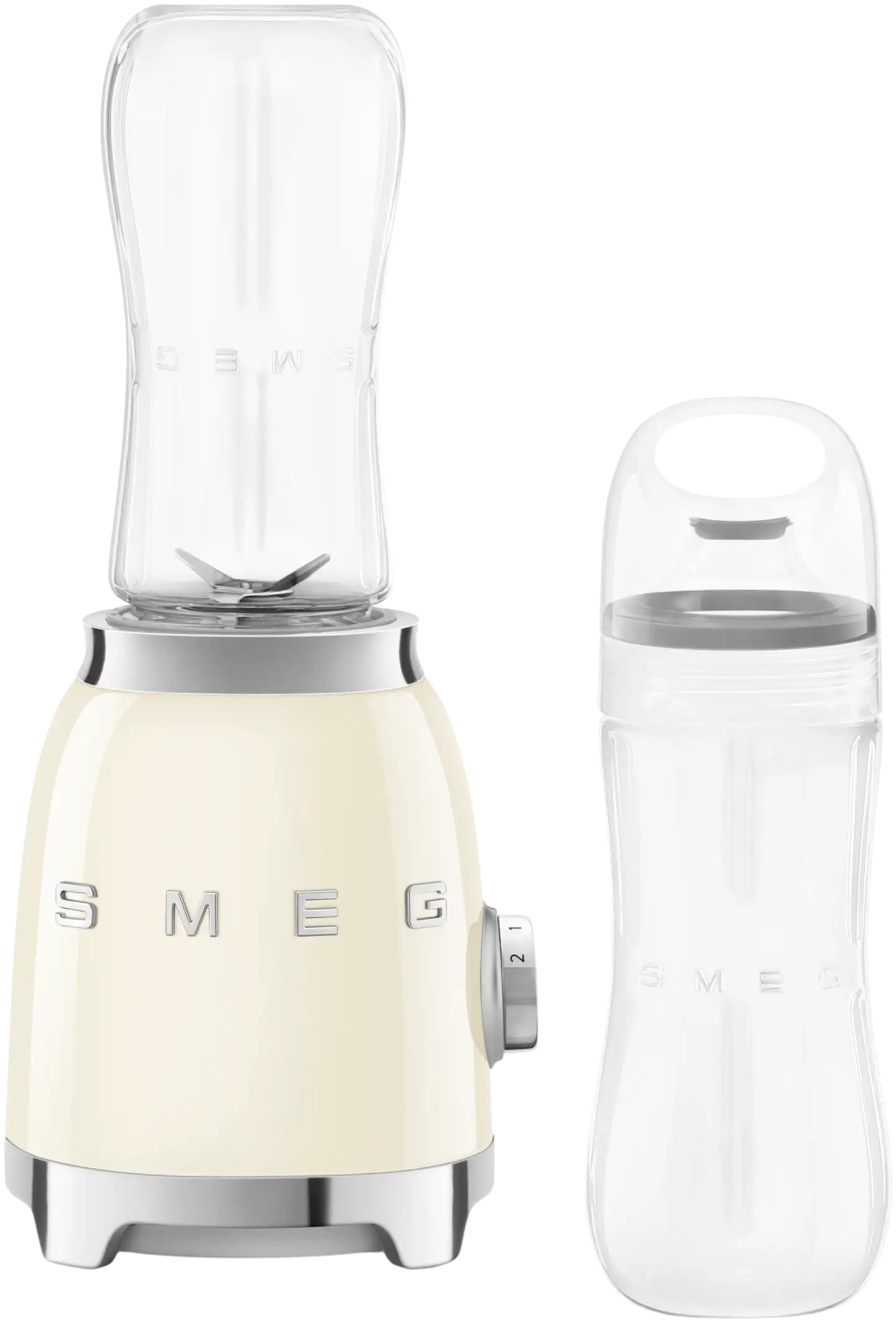 Smeg PBF01CREU pieni tehosekoitin kahdella 600ml pullolla, kerma - 4