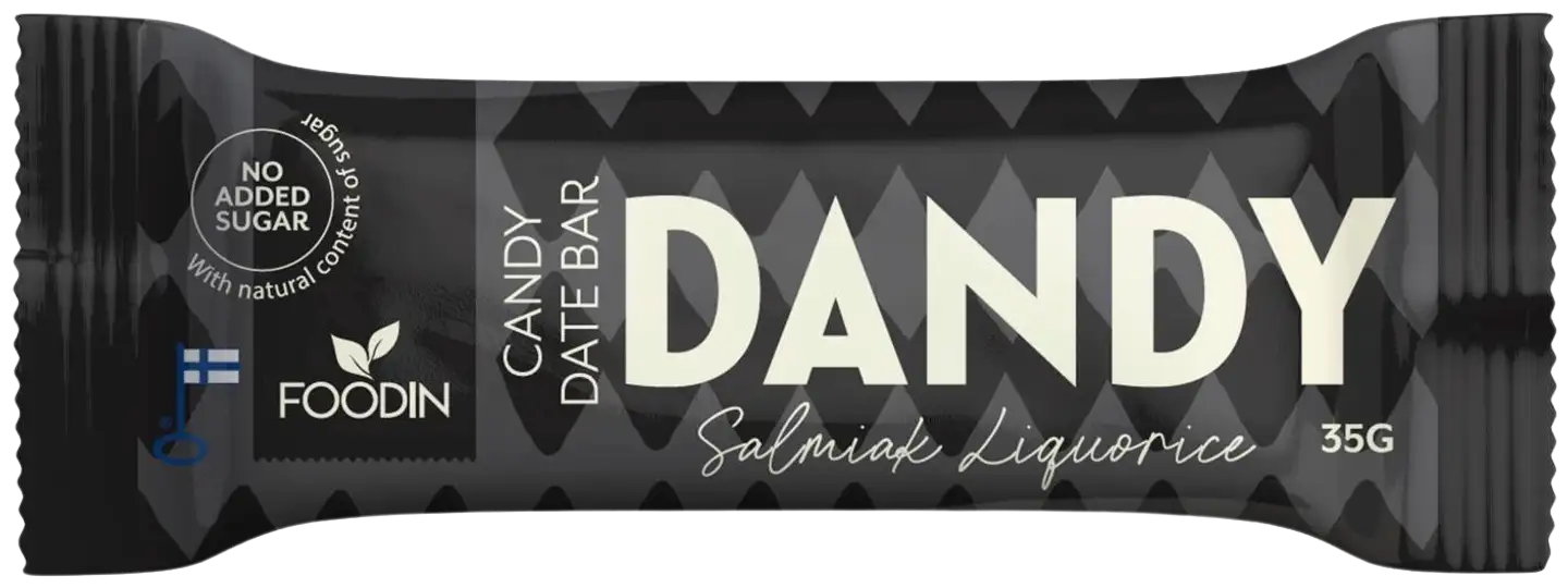 Foodin Dandy Candy Bar, Salmiak Liquorice, 35 g