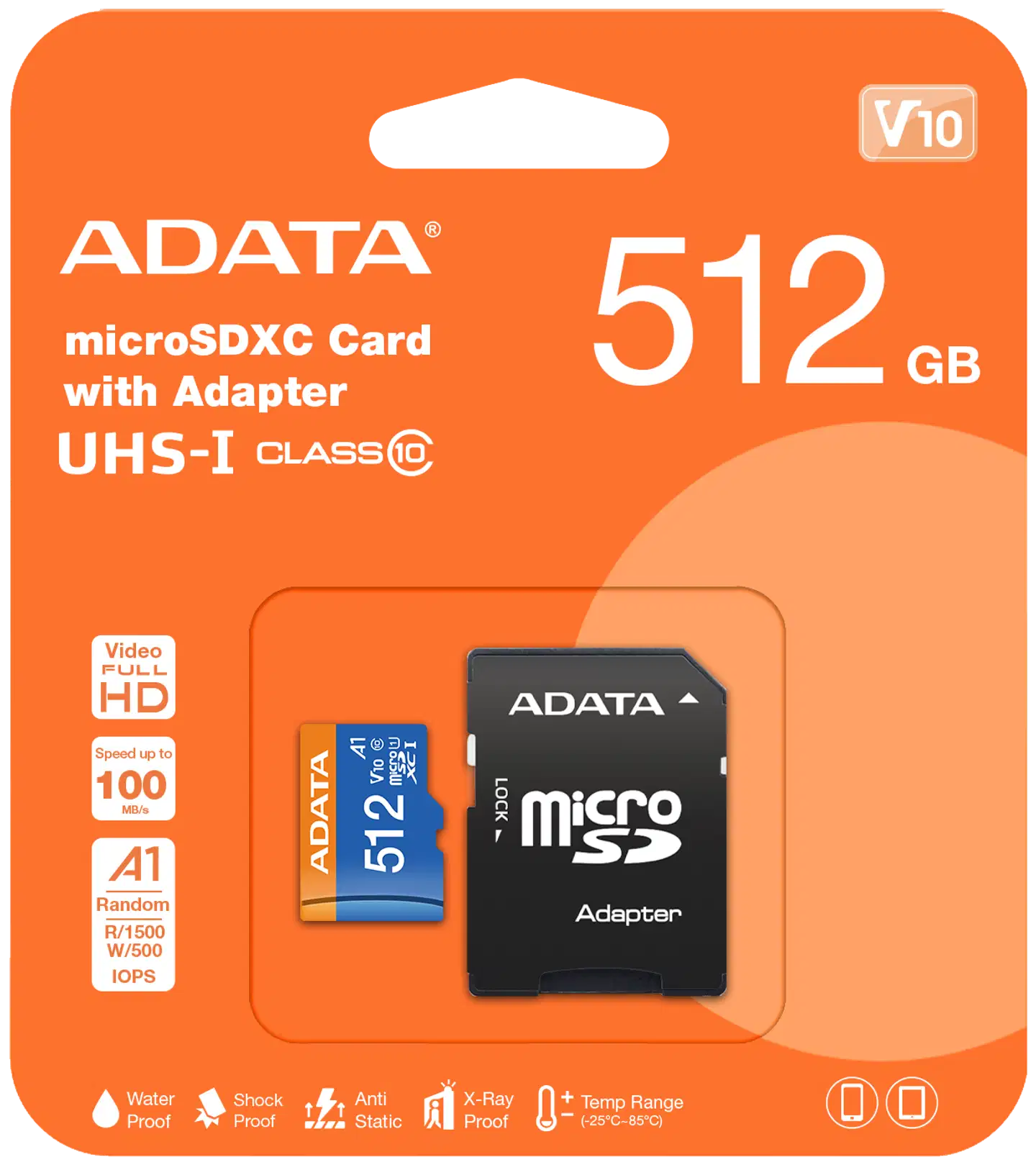 ADATA Premier microSDXC -muistikortti, 512 GB - 2