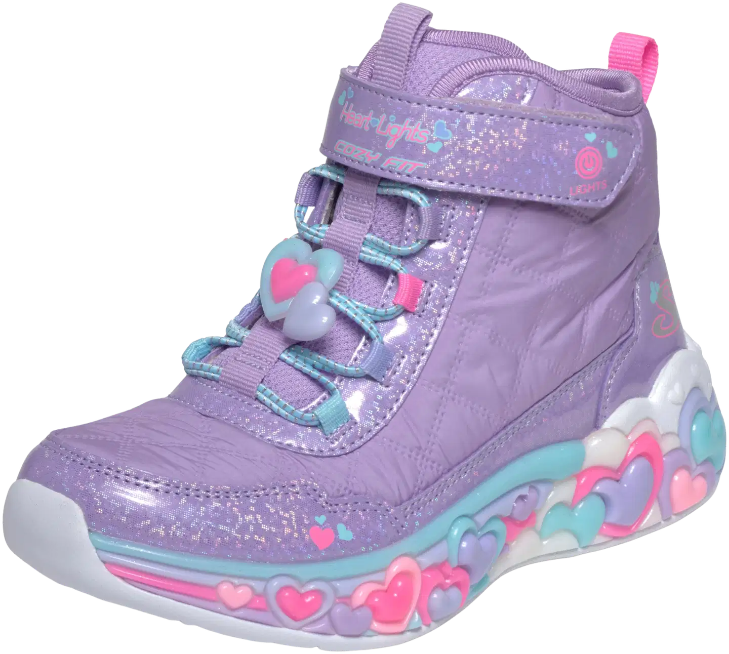 Skechers lasten vilkkutennarit Cozy Fit Heart Light - Lavender multitrim - 1