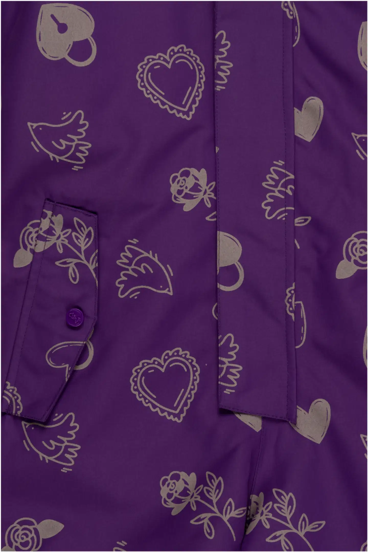 Ciraf lasten veden- ja tuulenpitävä kevytvanuhaalari Loisto 252C36259D - Purple - 3
