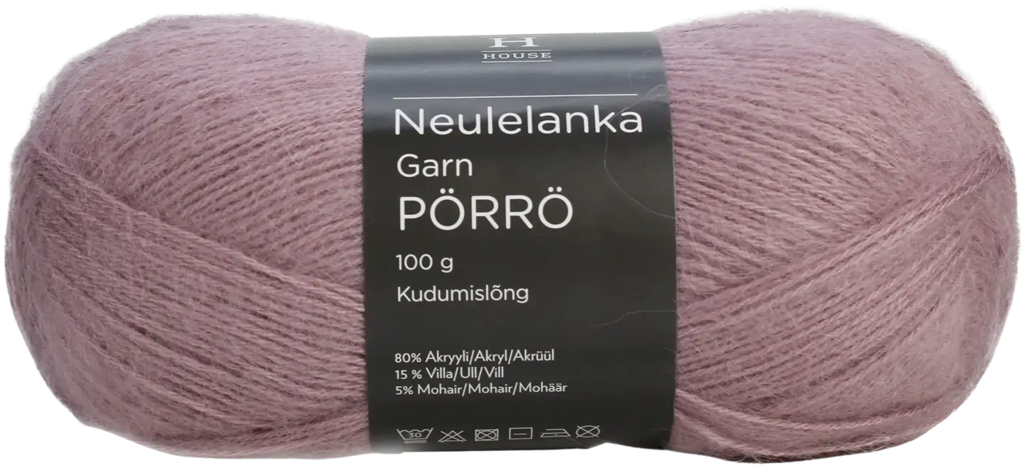 House lanka mohair-villa-akryyli Pörrö 100 g Old Rose 1429