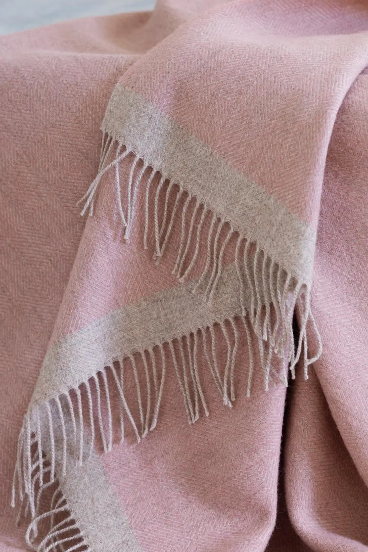 Lapuan Kankurit huopa Rauha 130x180cm+haps. roosa-beige - 2