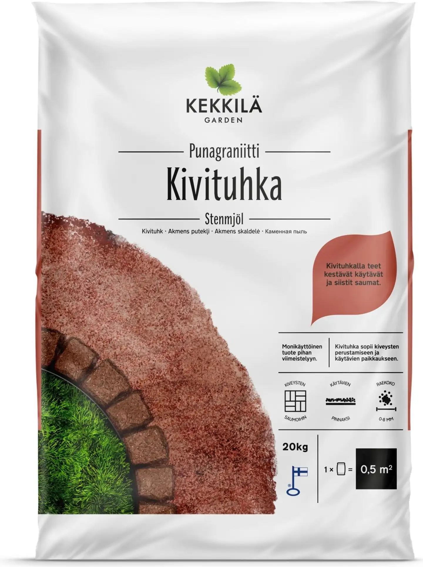 Kekkilä 20kg Kivituhka punagraniitti