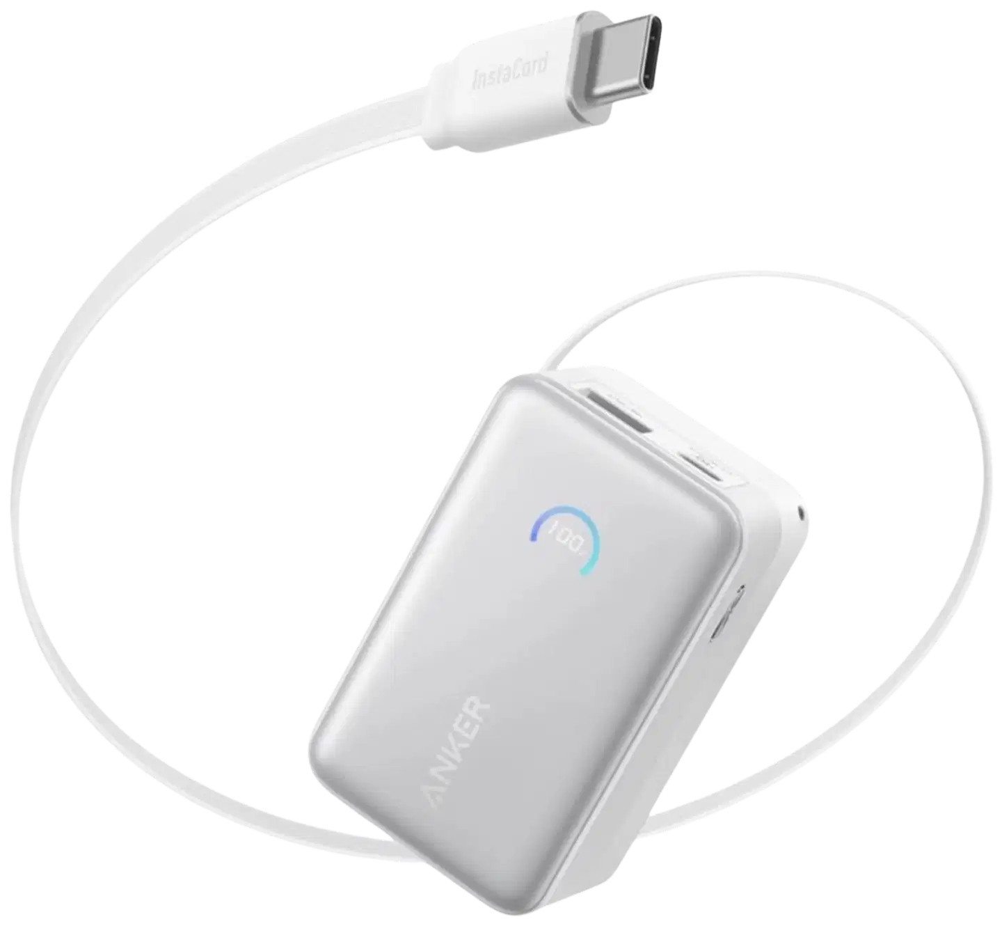 Anker Nano Power Bank 10K / 45W, valkoinen varavirtalähde