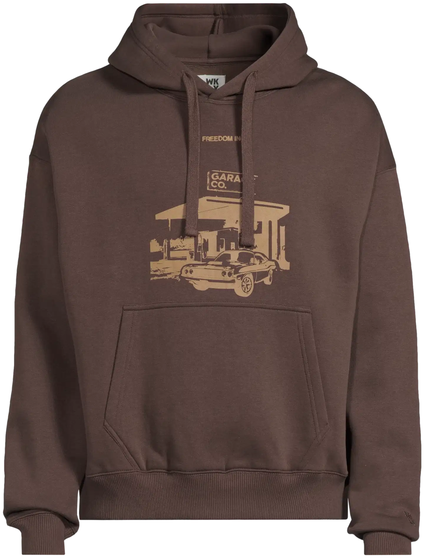 WKLY. miesten collegehuppari Gas station Loose fit - Chocolate tarte - 2