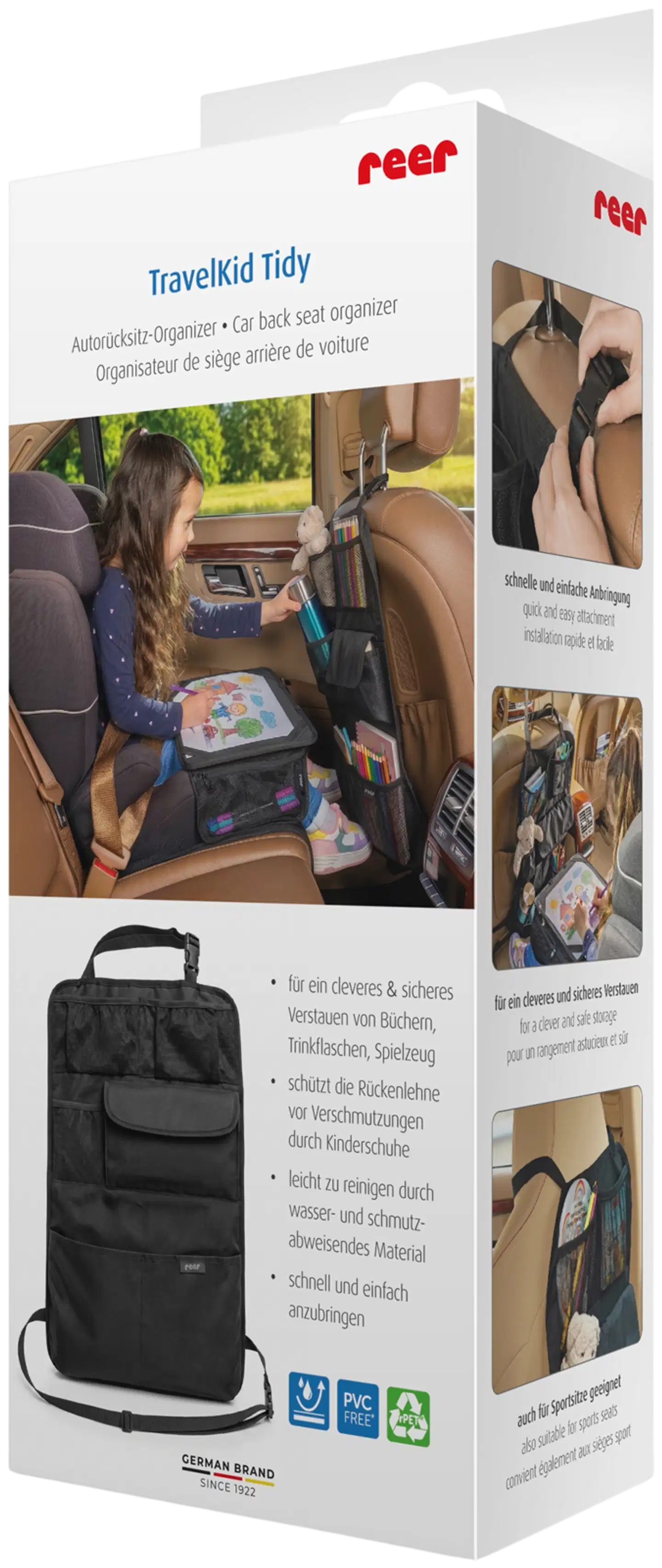 Reer potkusuoja autoon taskuilla musta - 2