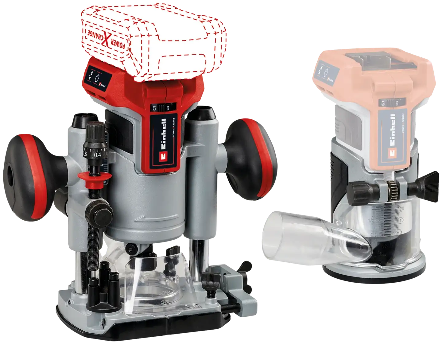 Einhell akkuylä-/reunajyrsin TP-RO 18 Set Li BL - Solo - 1