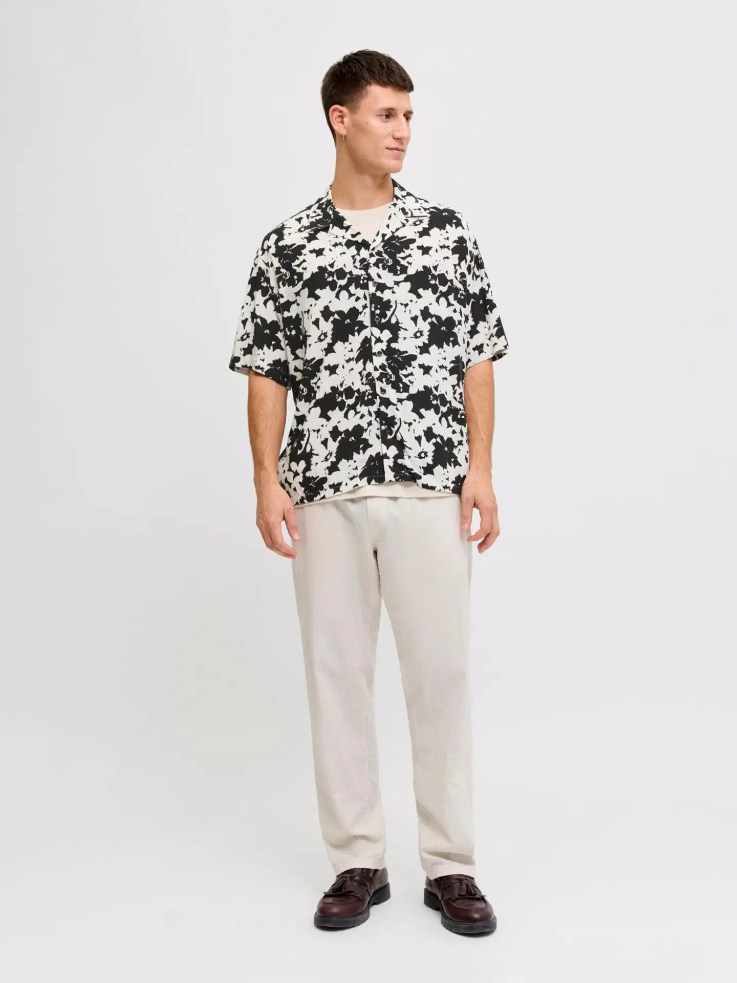 JJ REBEL miesten kauluspaita Jrebblossom - BLACK - 3