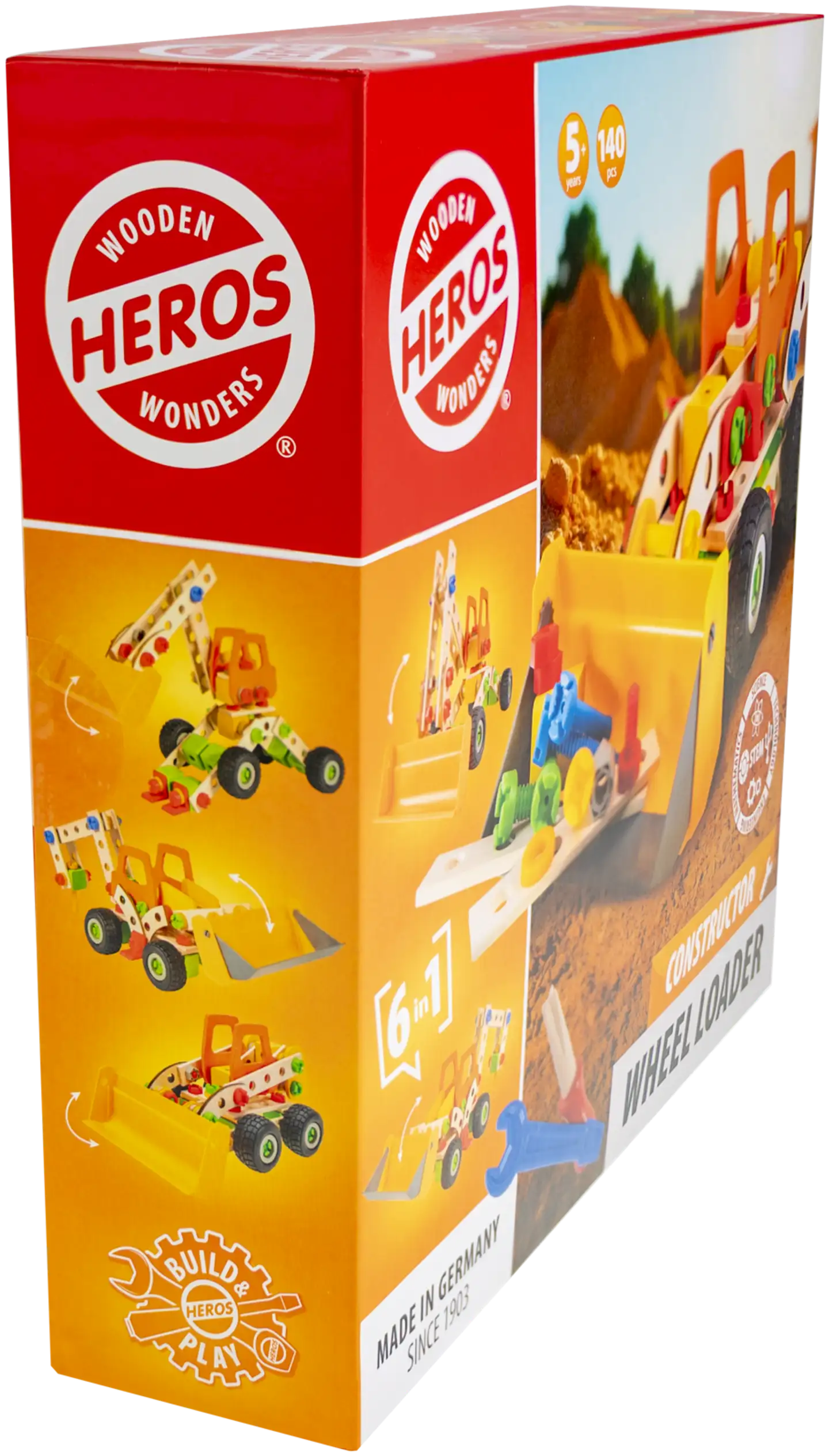 Heros rakennussarja Constructor Pyöräkuormaaja 140 osaa - 9