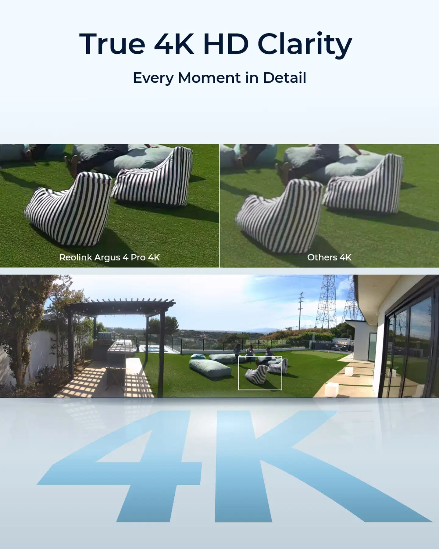 Reolink Argus 4 Pro Outdoor Cam 4K Color Vision Valkoinen - 3