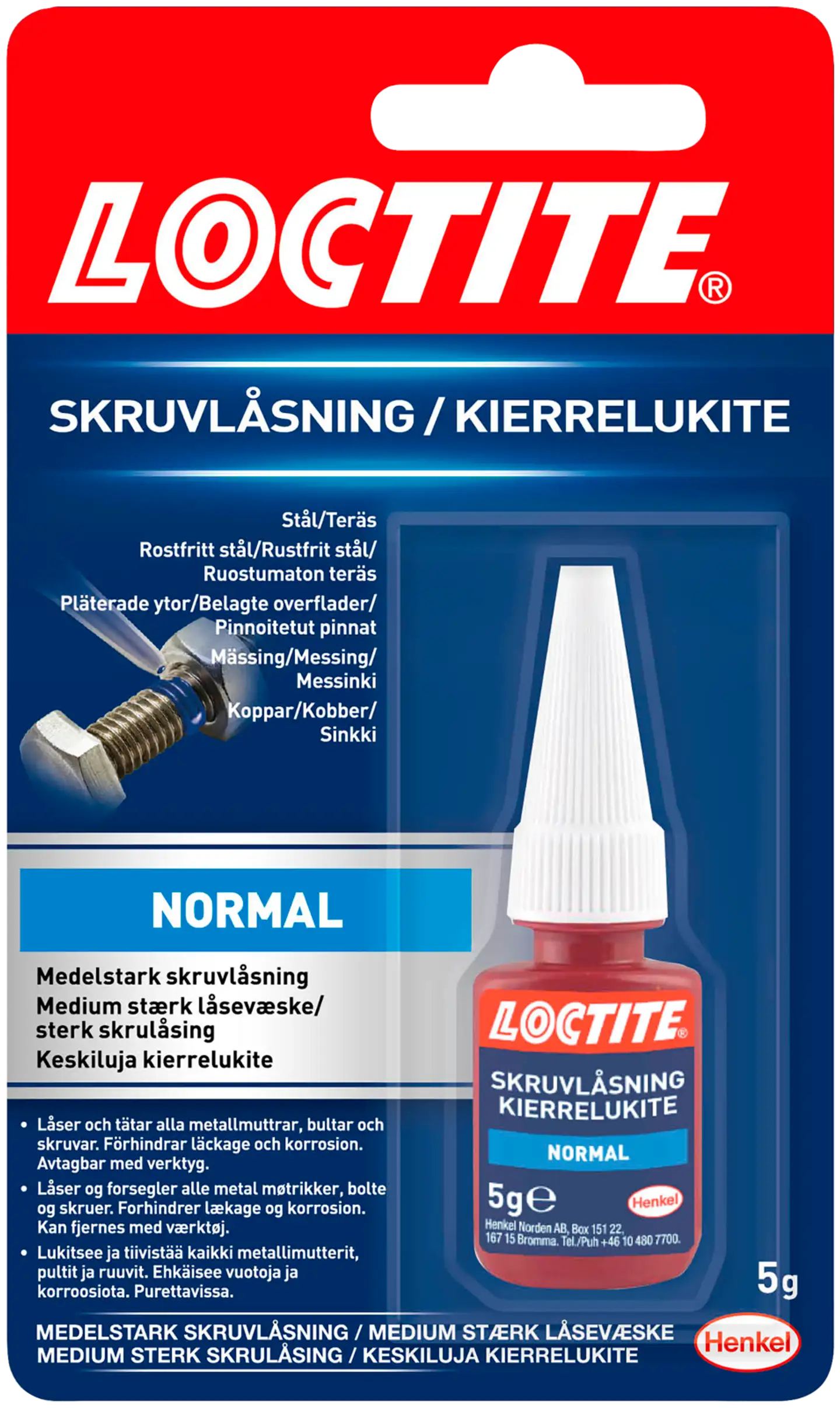 Loctite ruuvilukite normaalilujuus 5g - 1