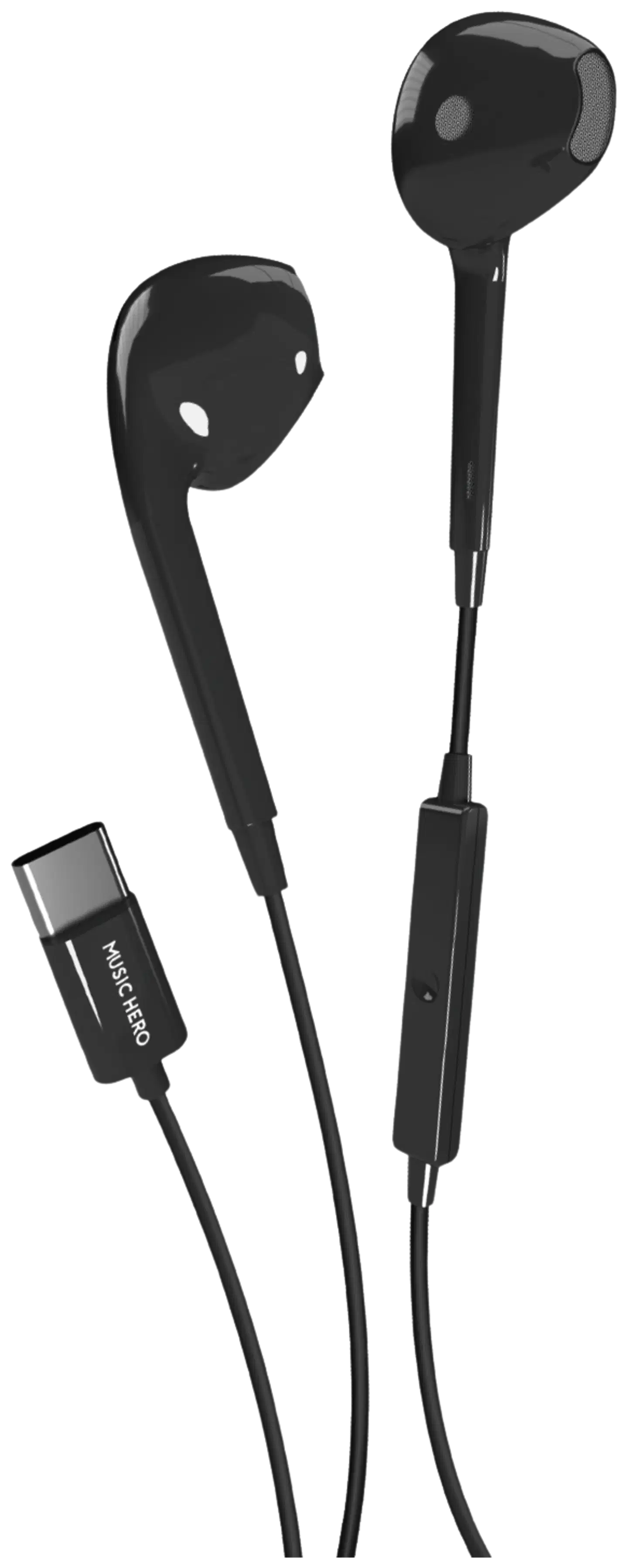 SBS langalliset nappikuulokkeet USB-C liitännällä Tubb musta