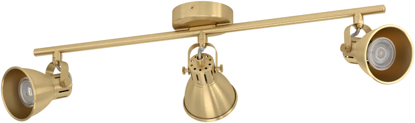EGLO Spottivalaisin 3-os  Seras 3x3W 59,5x6,5cm harjattu messinki/kulta - 1