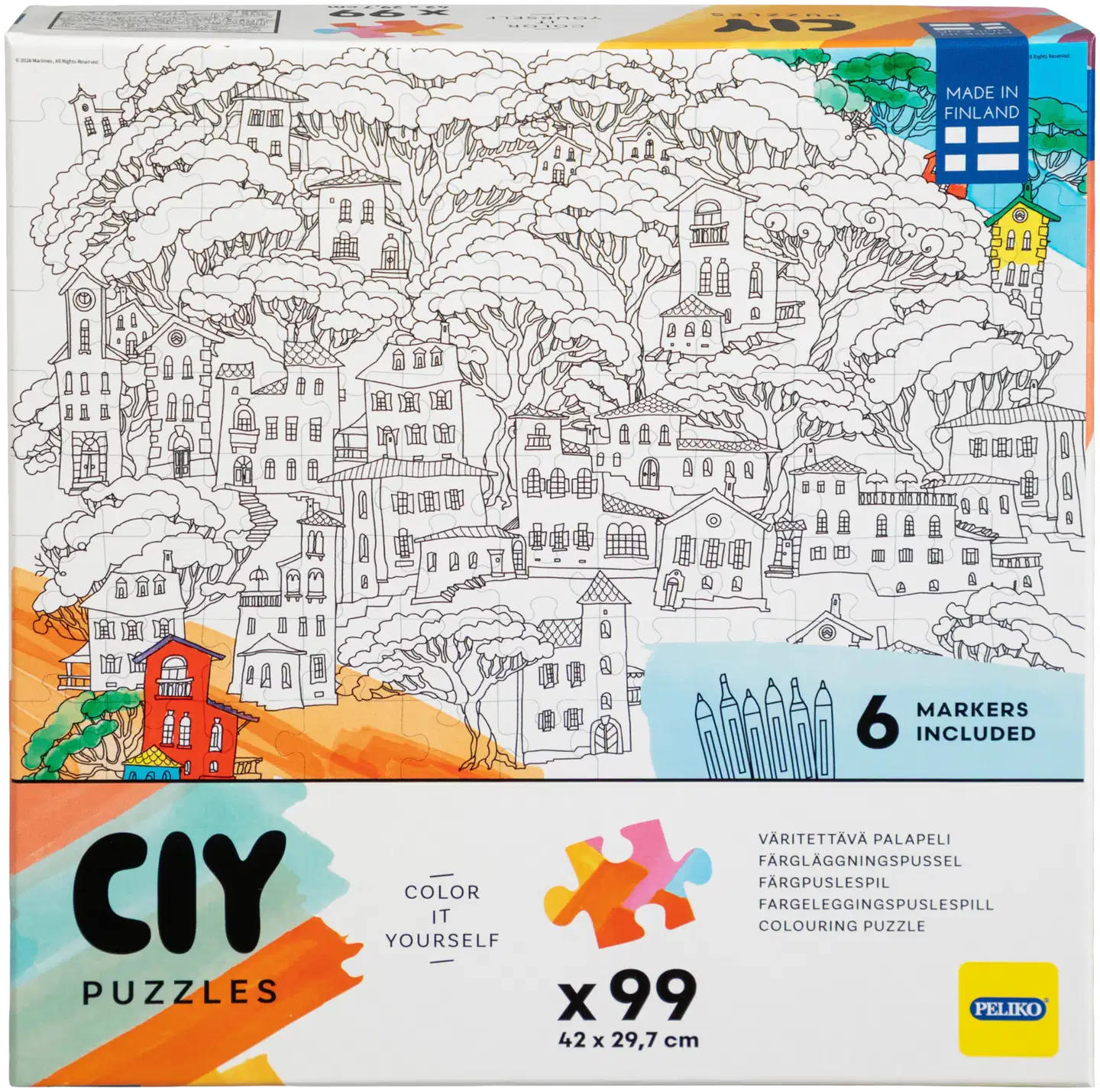 Peliko palapeli Color it Yourself 99 palaa tussit, erilaisia - 6