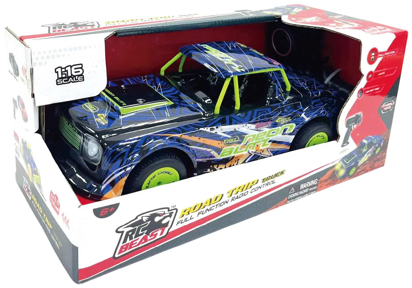 RC BEAST Racer 1:16 musta - 2
