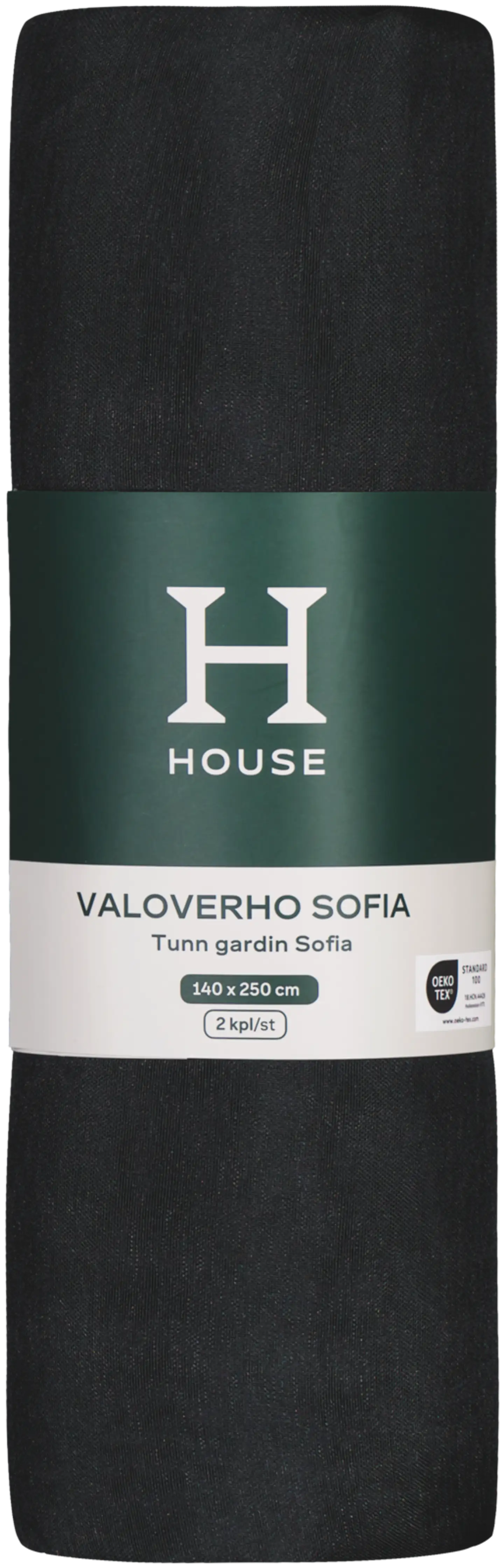 House valoverho Sofia 140x250 cm 2 kpl musta - 2