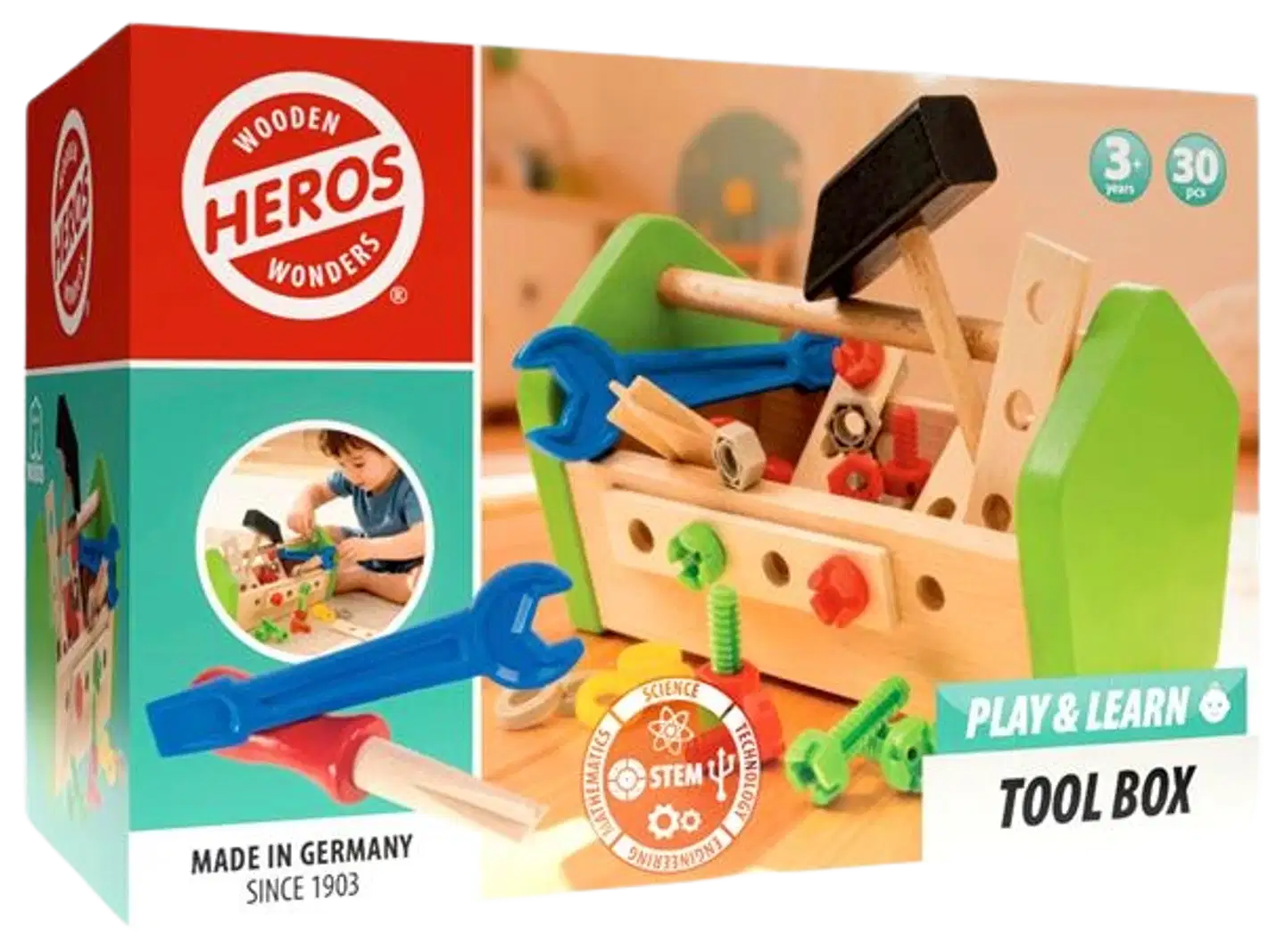Heros Puulelu Play and Learn Työkalupakki 30 osaa - 1