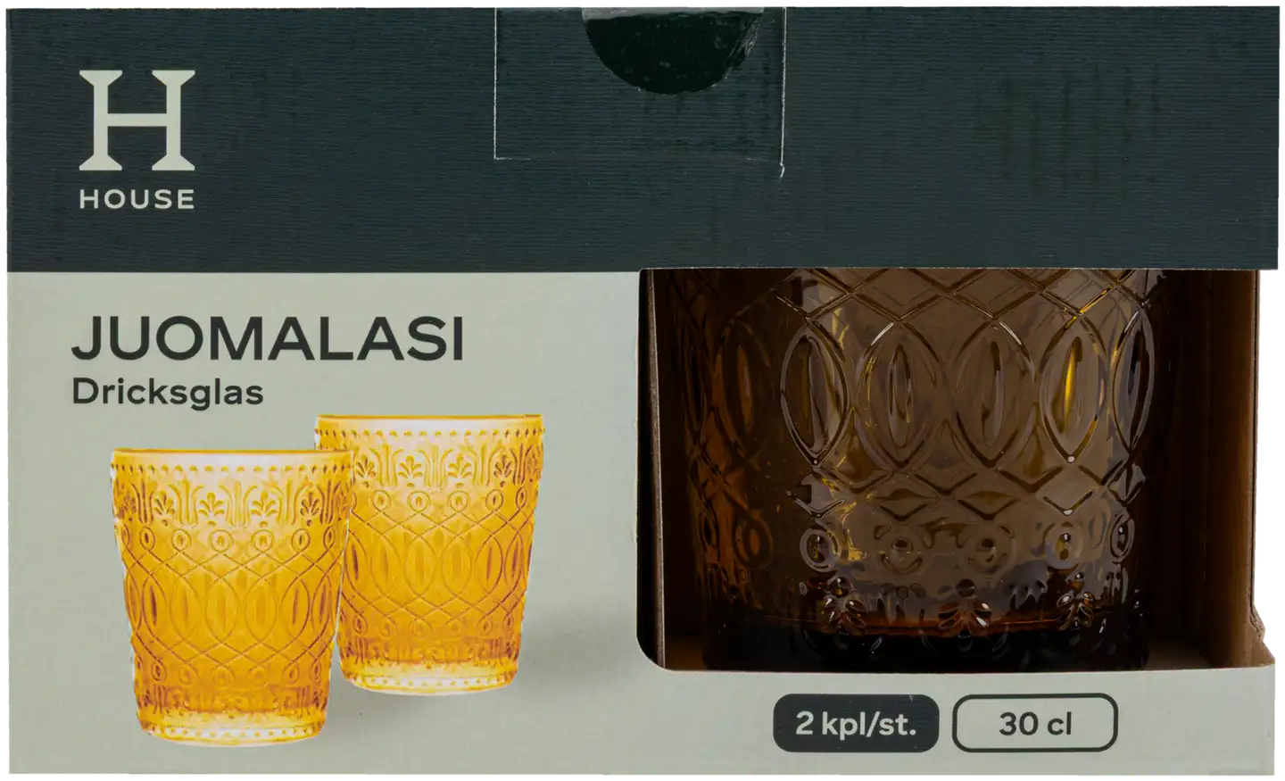 House juomalasi Diana 30 cl 2-pack keltainen - 3