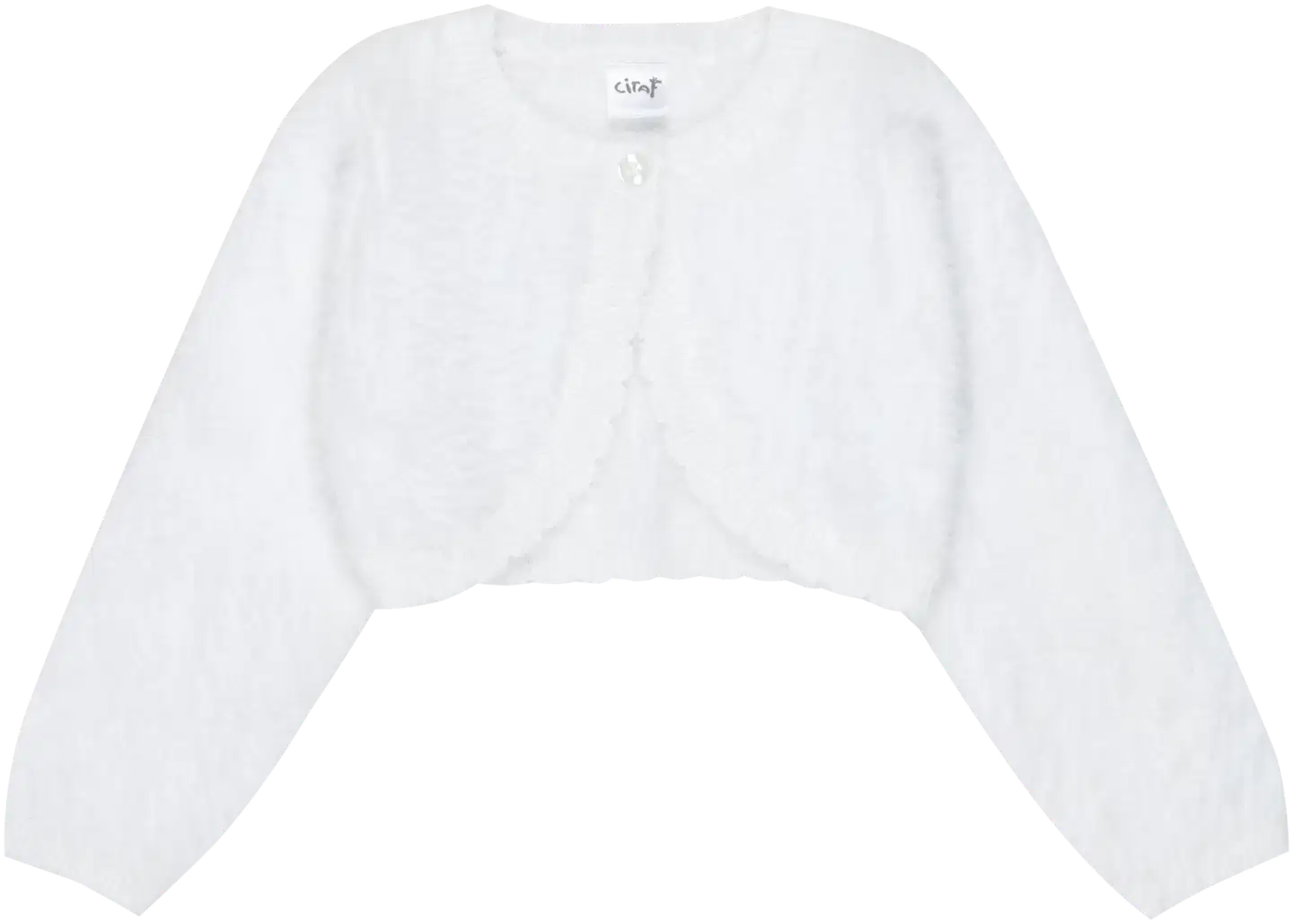 Ciraf lasten pörröinen neulebolero 25TC264022 - white - 1