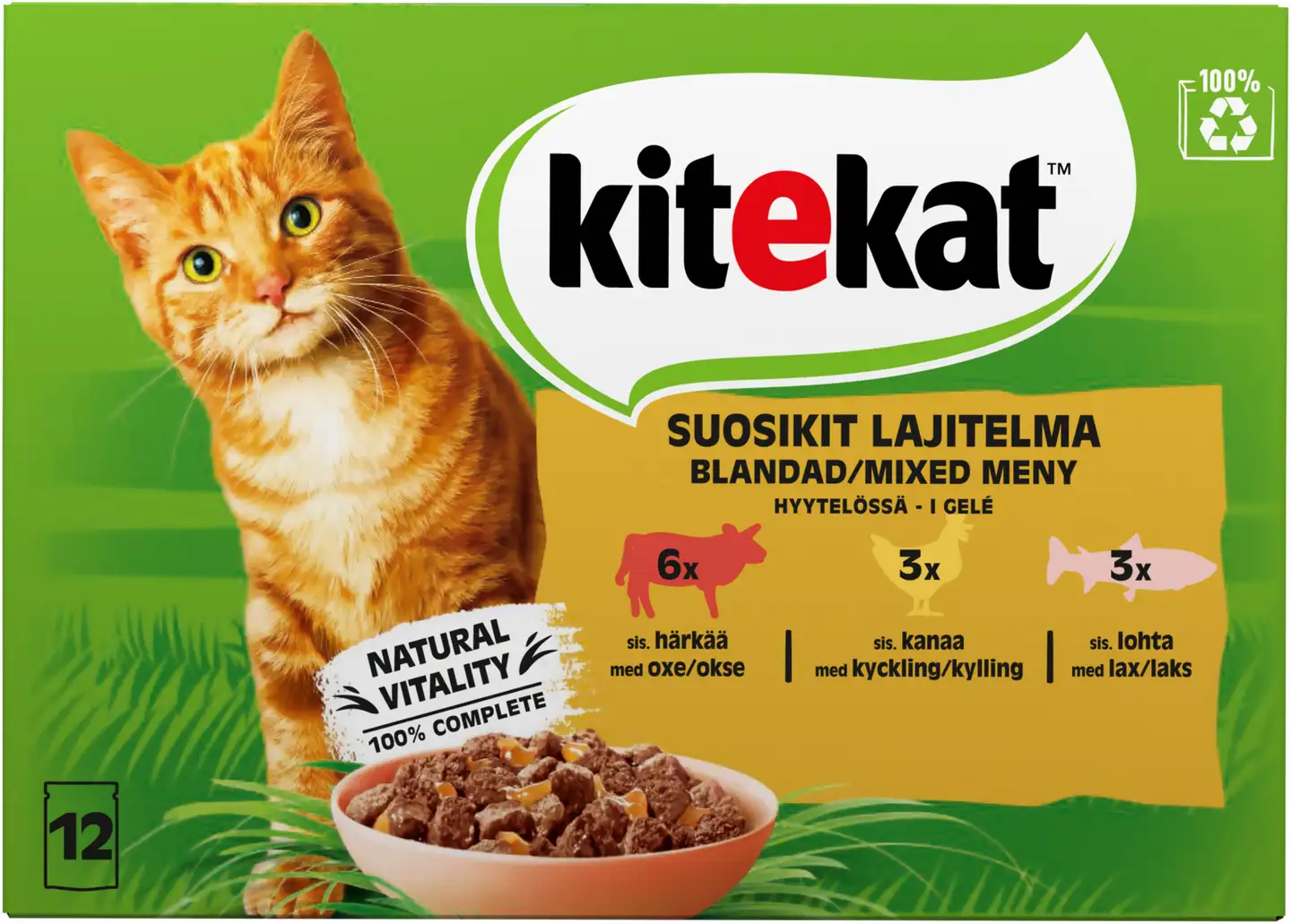 Kitekat Suosikit Lajitelma hyytelössä 12x85g