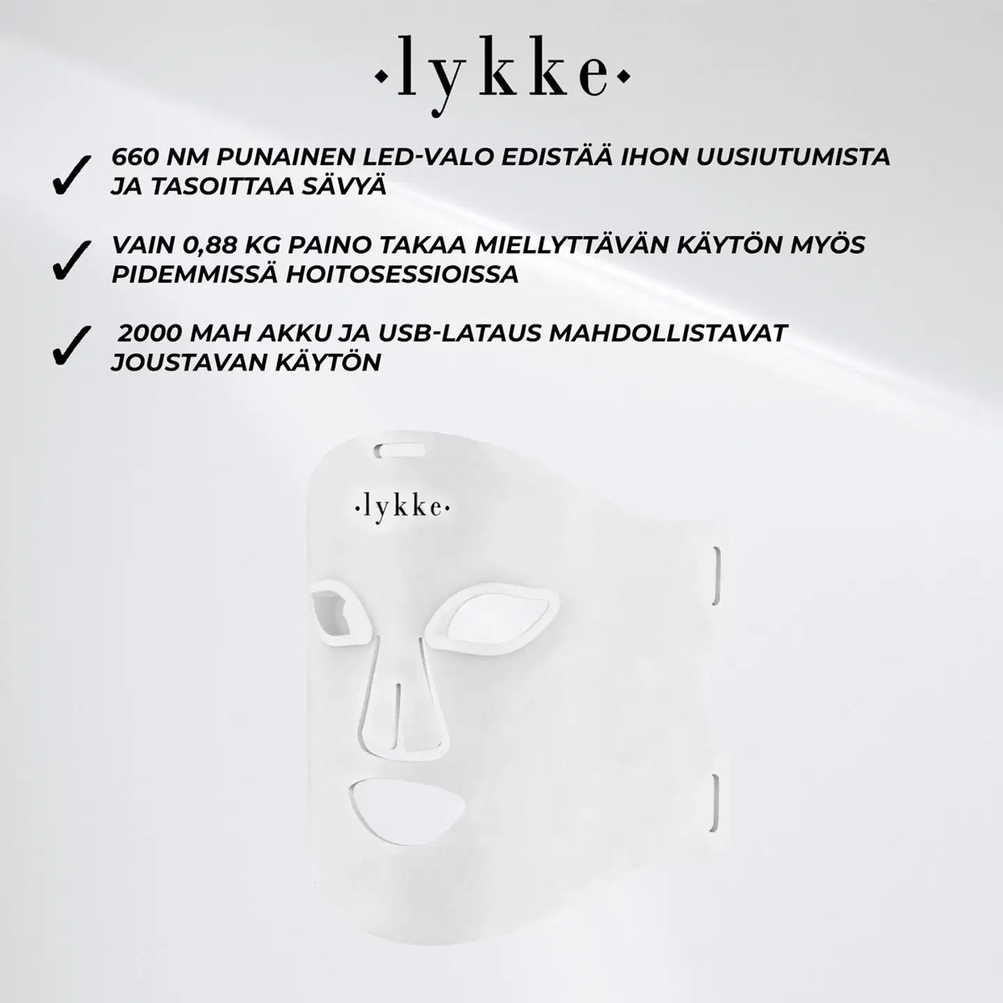 Lykke Punavalolaite Mask LED Pro - 4