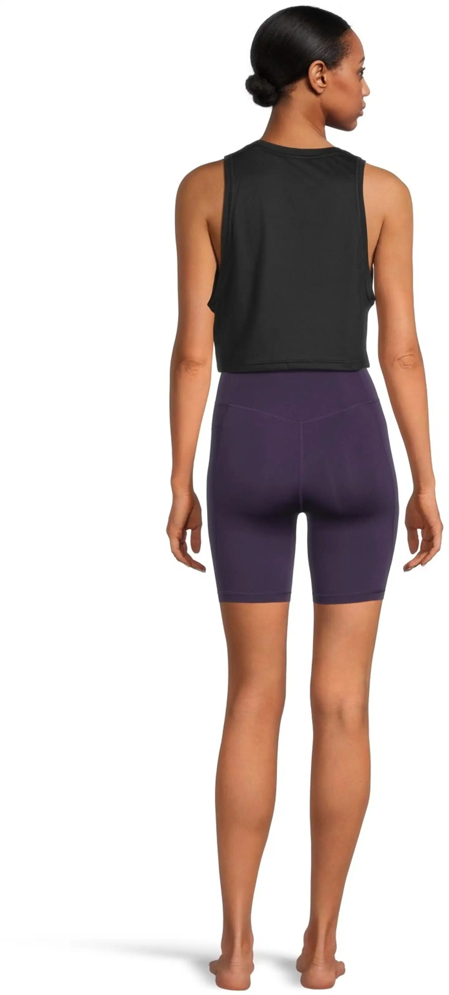 adidas naisten biker-mittaiset treenishortsit OPT Ess JW7656 - AURORA PLUM - 3