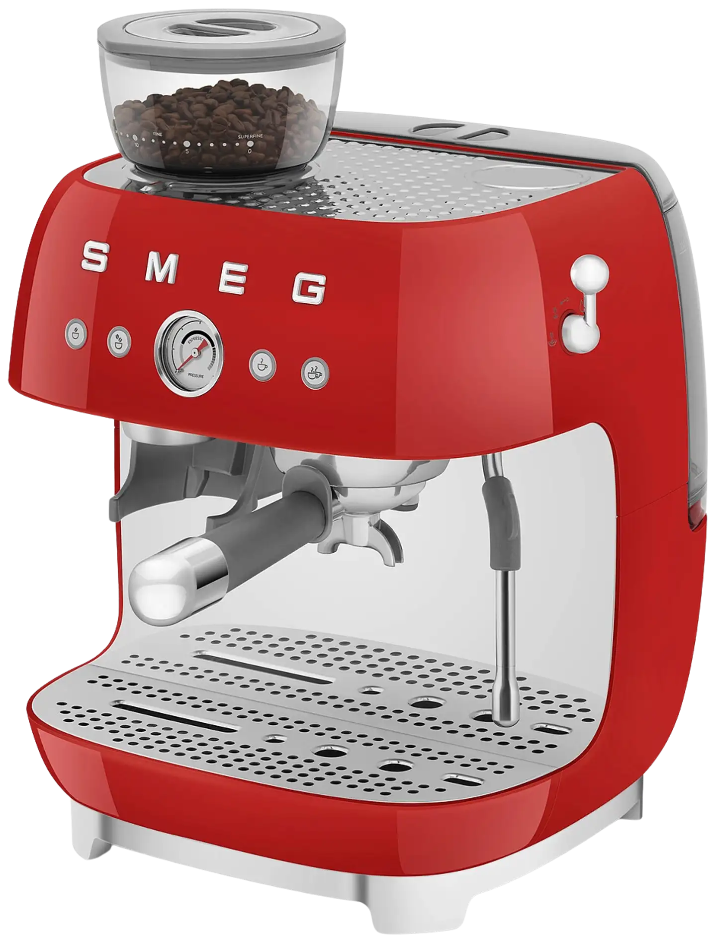 Smeg espressokeitin myllyllä punainen EGF03RDEU - 6