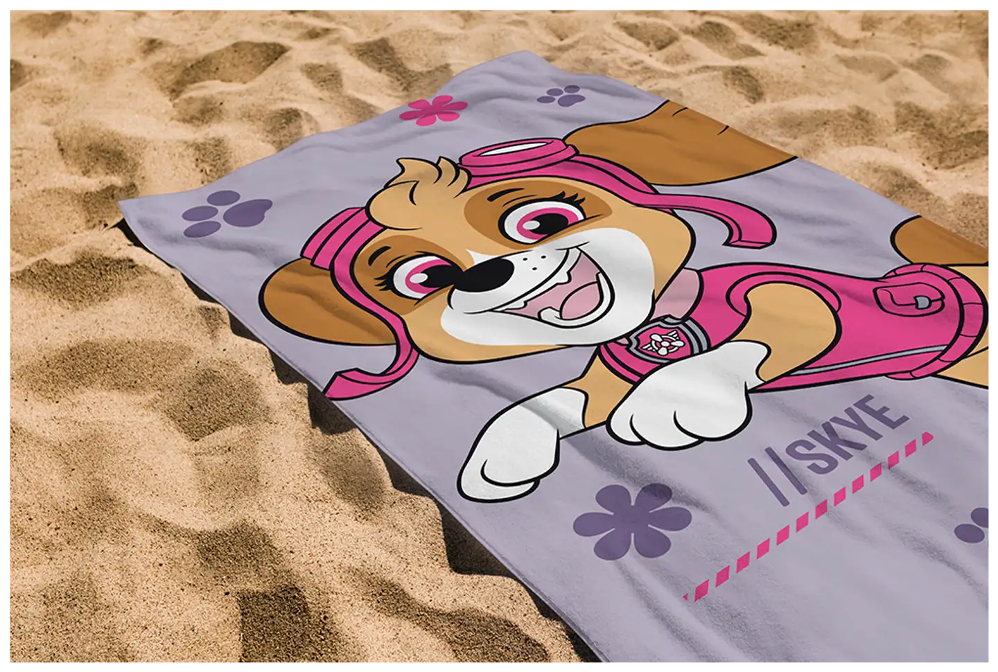 Paw Patrol lasten kylpypyyhe 70x140 cm lila - 3