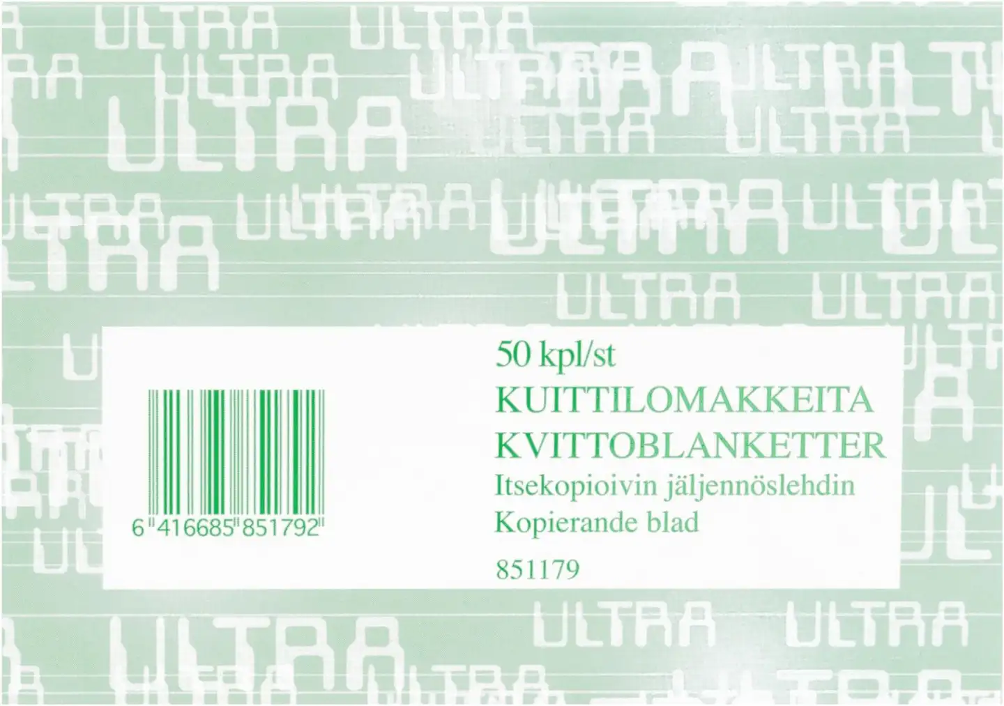 Kuitti- ja laskulomake A6