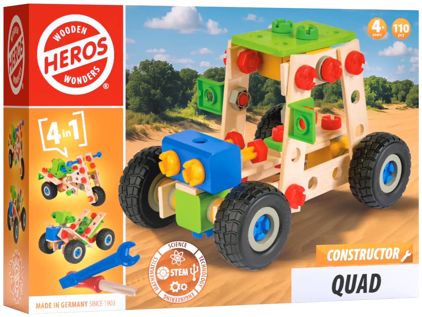 Heros rakennussarja Constructor Mönkijä 110 osaa - 1