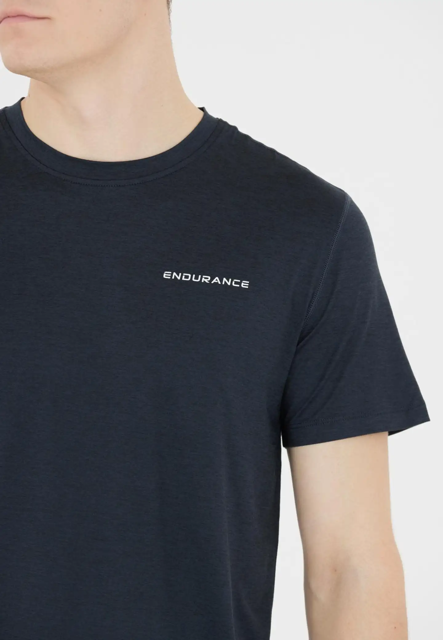ENDURANCE Abdon M Melange S/S Tee miesten t-paita - 1111 Black Melange - 8