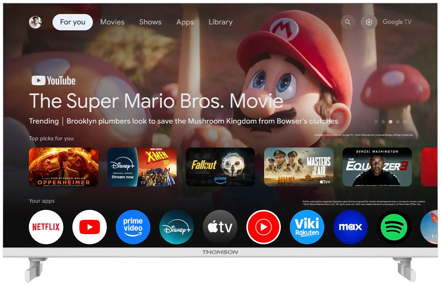 Thomson 32" HD Ready Google TV 32HG2S15W valkoinen - 2