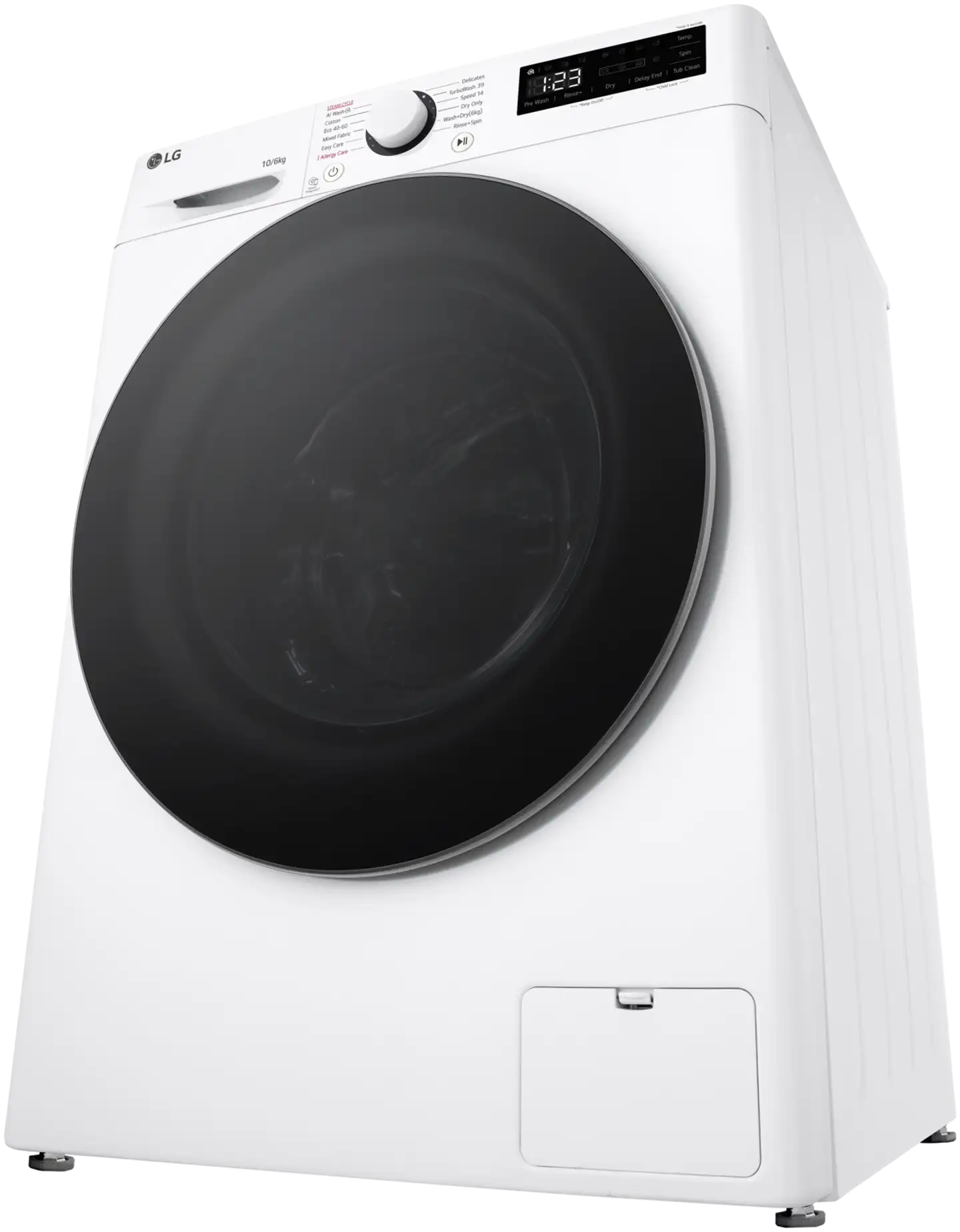 LG kuivaava pyykinpesukone F4Y5RRP1WY 10/6kg valkoinen - 4