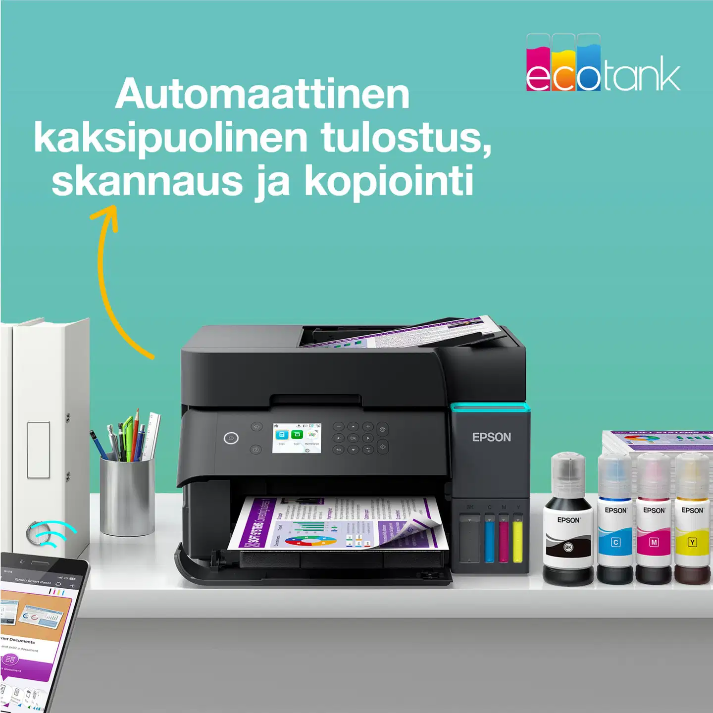 Epson EcoTank ET-3950 mustesäiliötulostin - 3