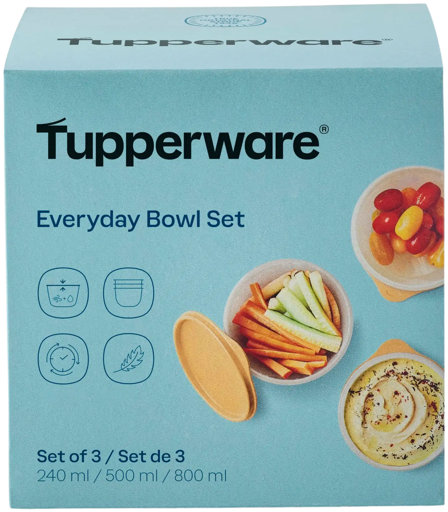 Tupperware kulhosetti Everyday 240 ml + 500 ml + 800 ml - 5