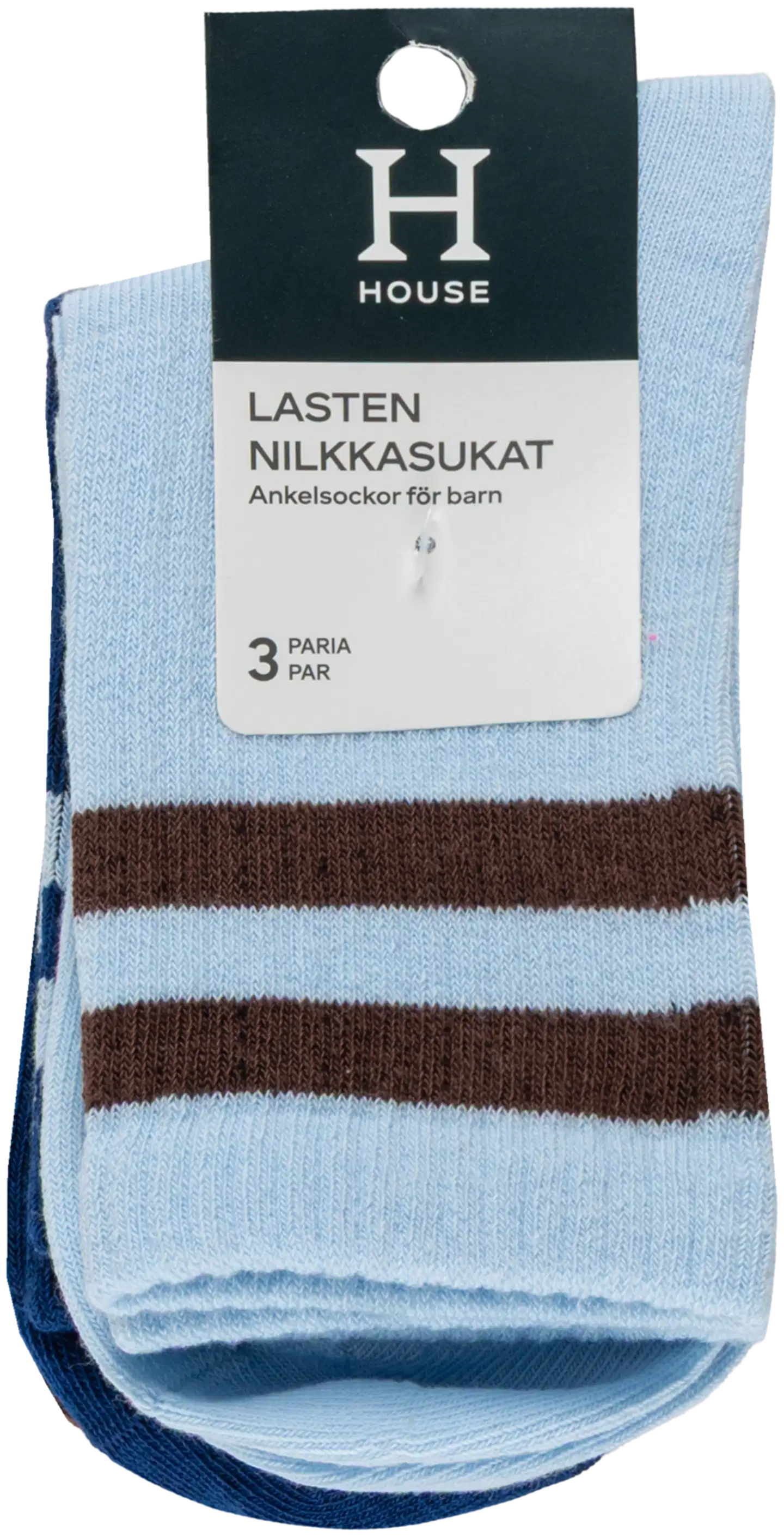House lasten tennissukat 234H362630 3-pack - Blue/brown - 2