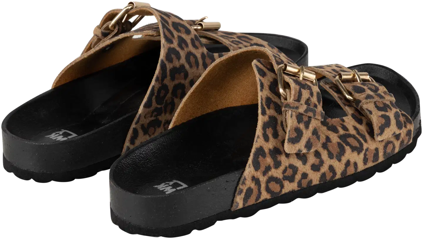 WKLY. naisten nahkaiset pistokkaat Lina leo 782458-04 - Mushroom leopard - 2