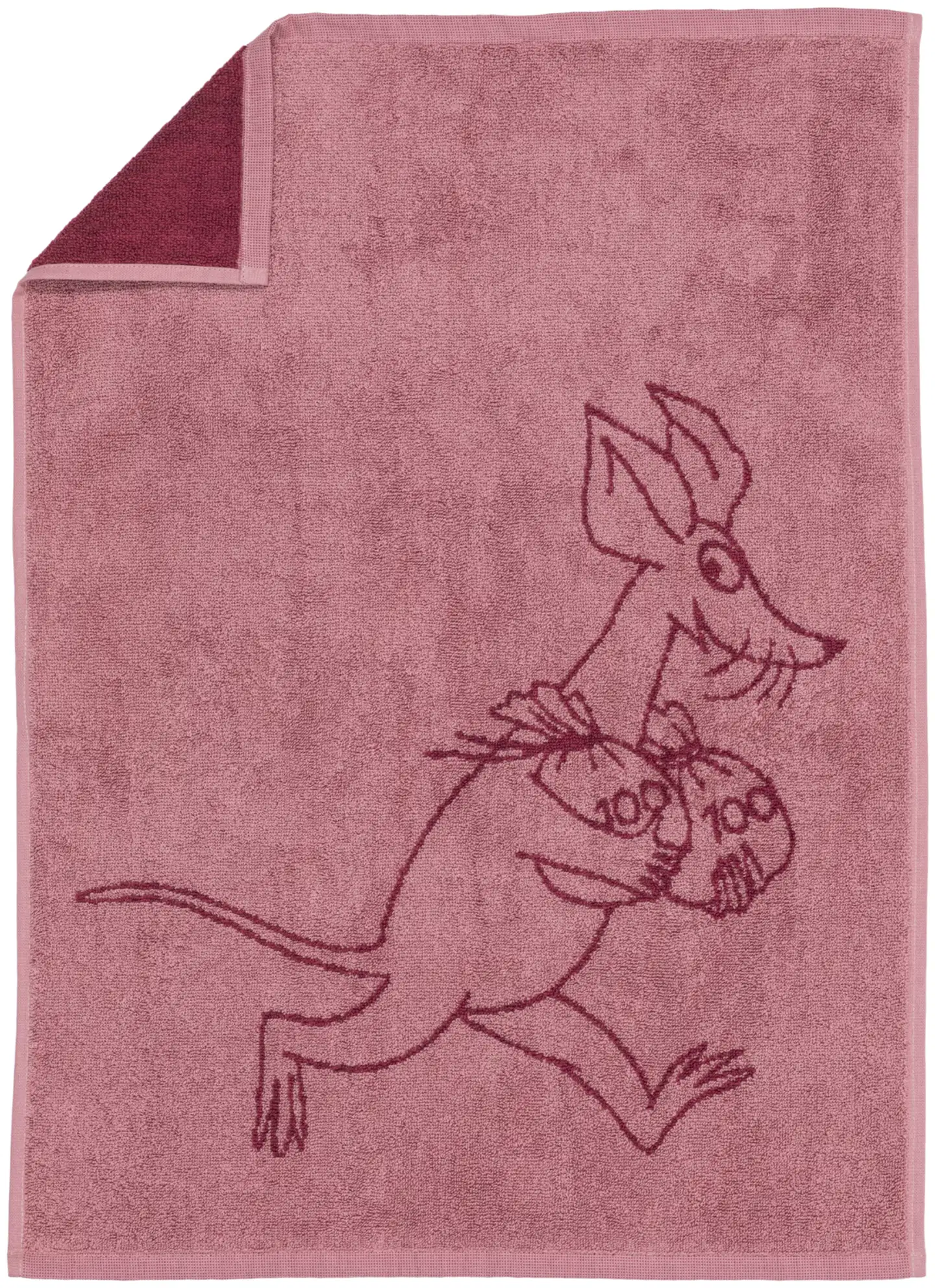 Moomin Arabia Muumi käsipyyhe 50x70cm Nipsu malva GOTS