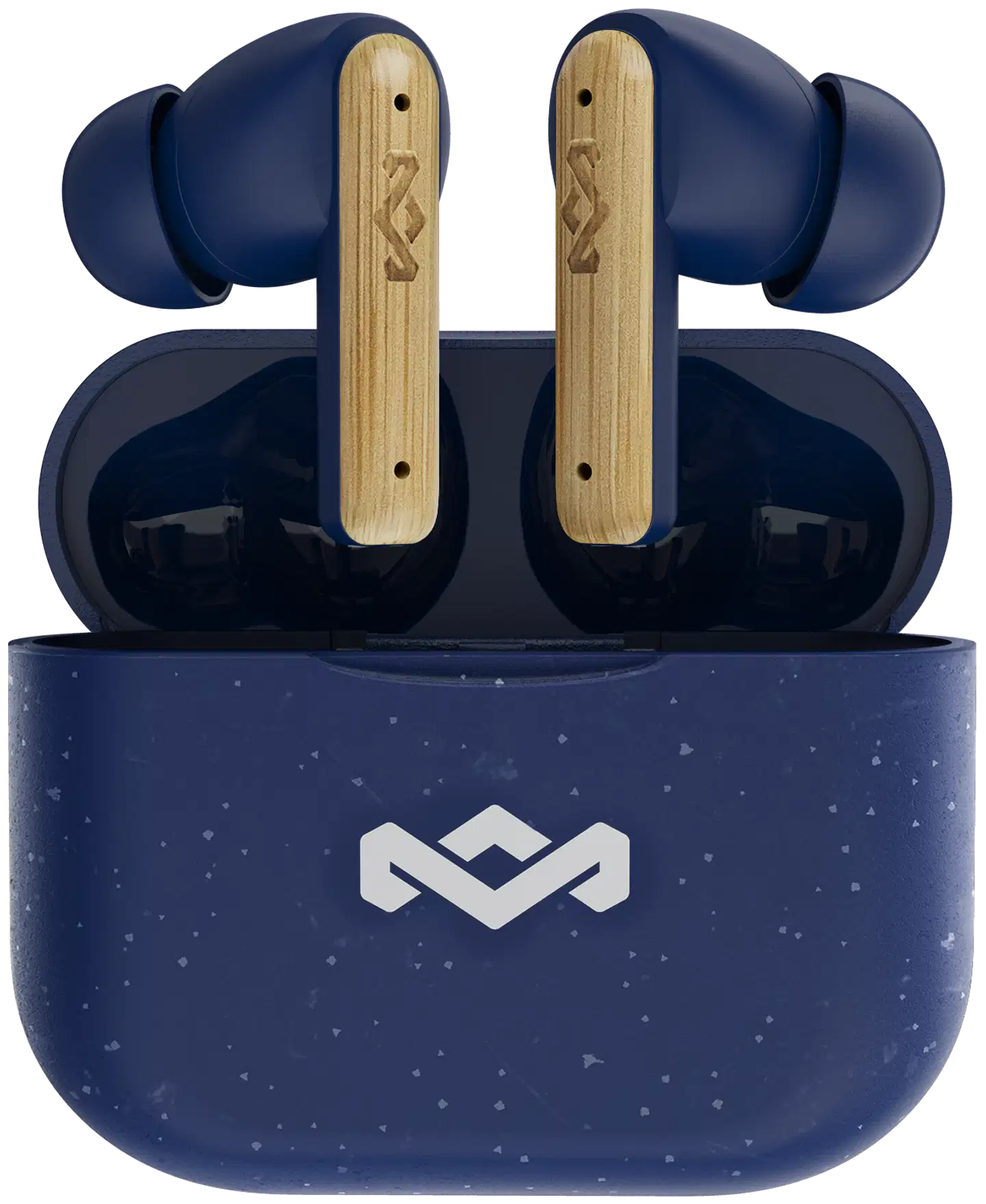 House of Marley langattomat nappikuulokkeet Little Bird, sininen/puu - 4