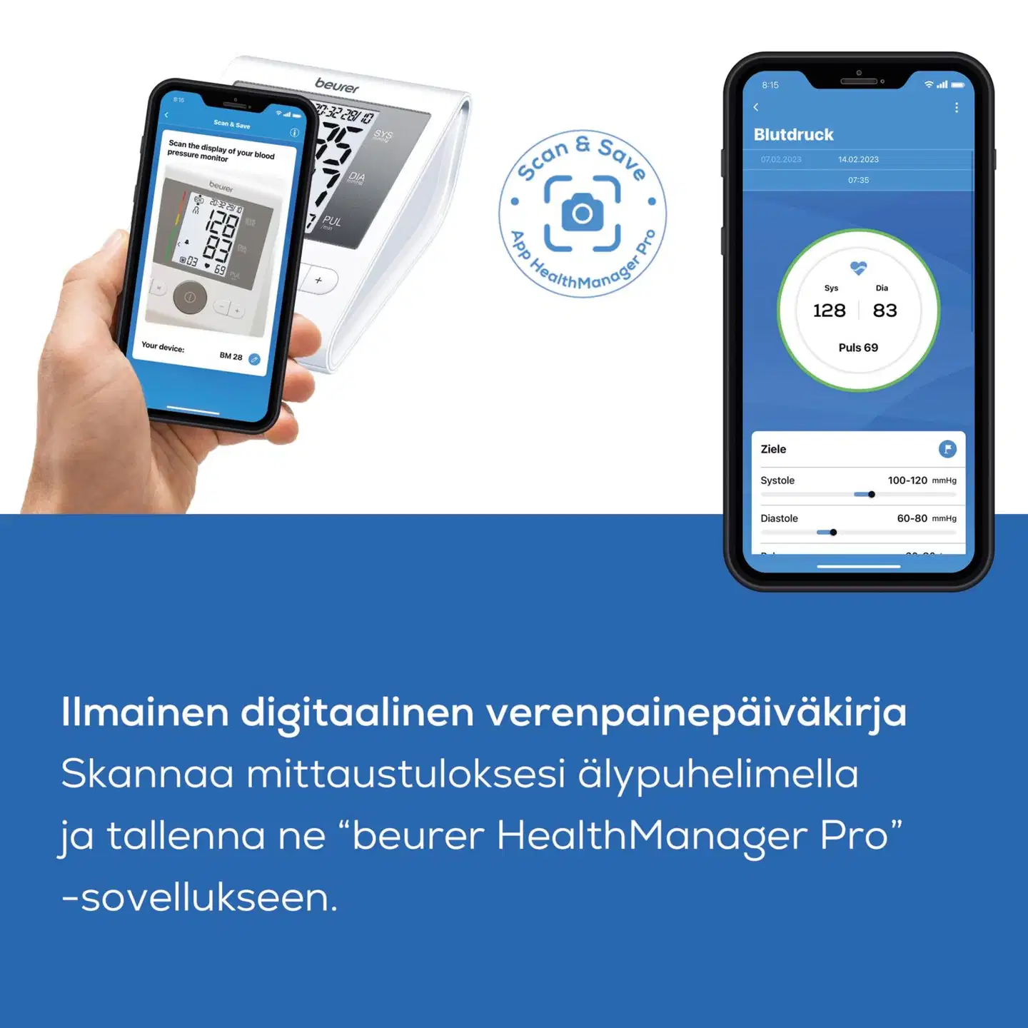 Beurer Verenpainemittari mansetilla BM28 - 10