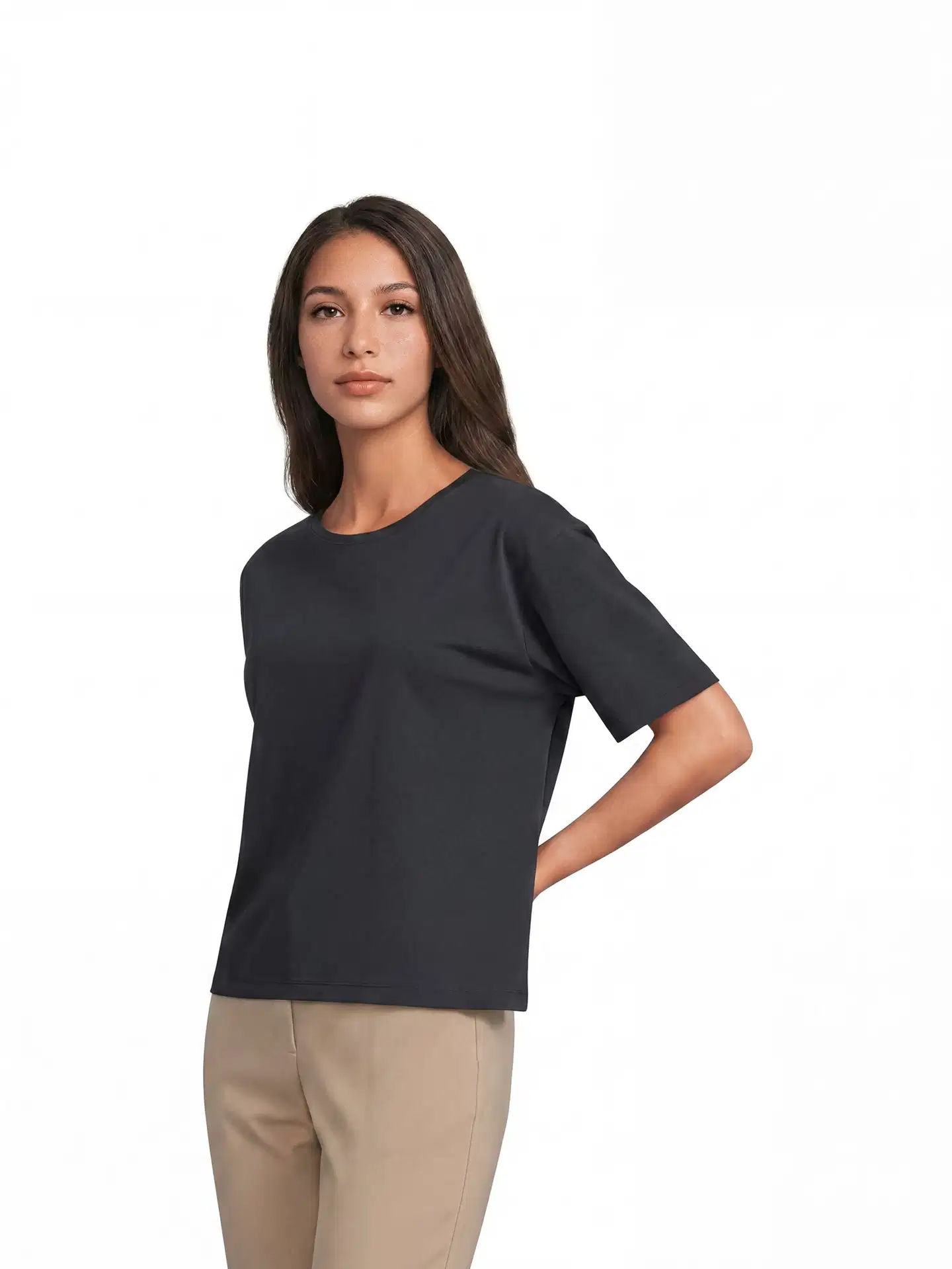 London Fog naisten t-paita premium 213L26N001 - black - 3