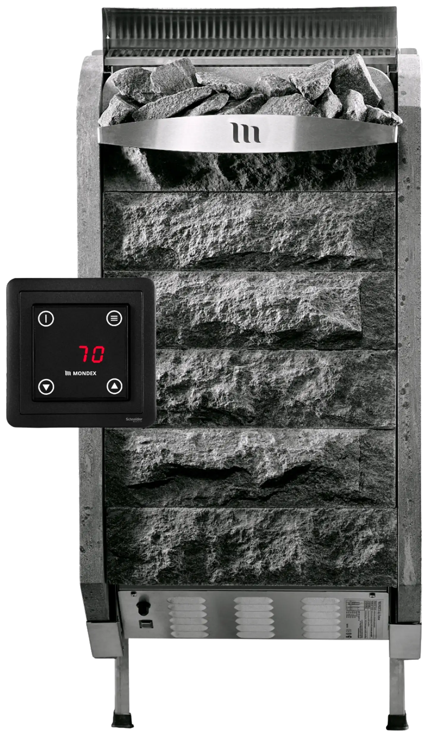 Mondex sähkökiuas Louhi E2W 6,6 kW vuolukivi, sisältää WiFi
