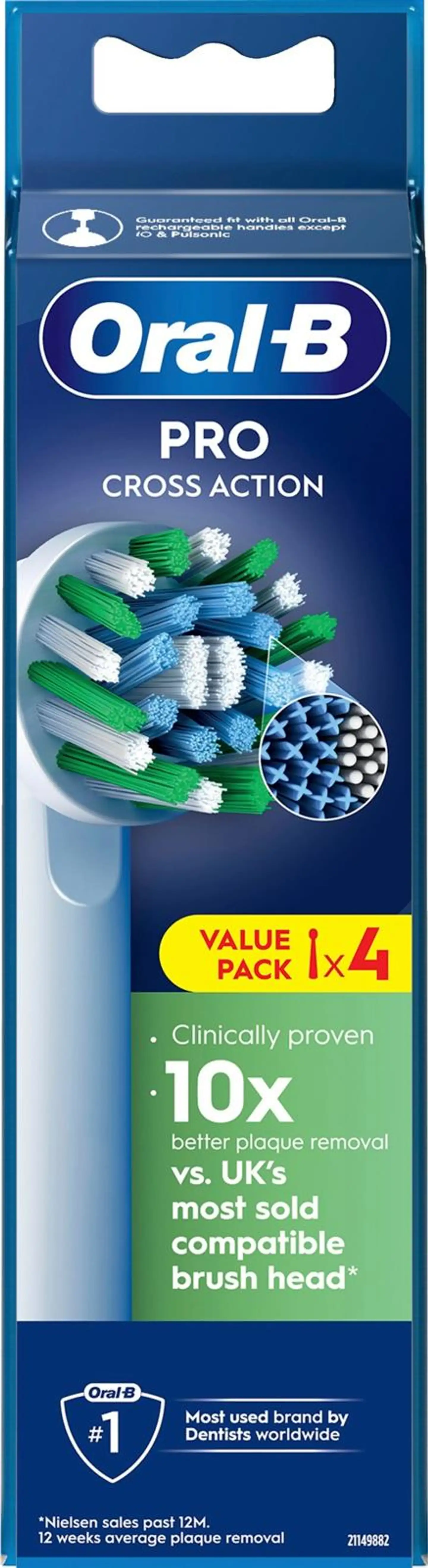 Oral-B  CrossAction 4kpl vaihtoharja