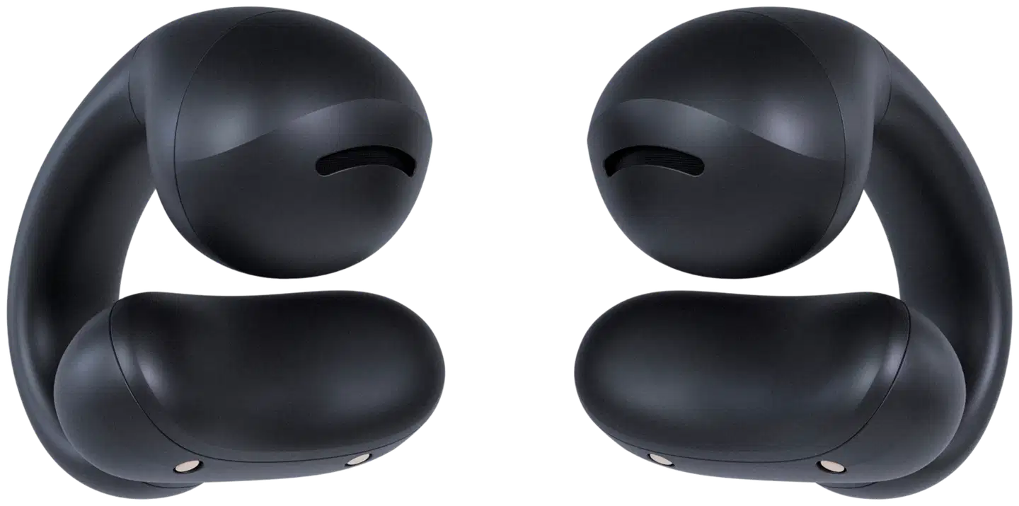 Happy Plugs langattomat avoimet nappikuulokkeet Clip, musta - 3