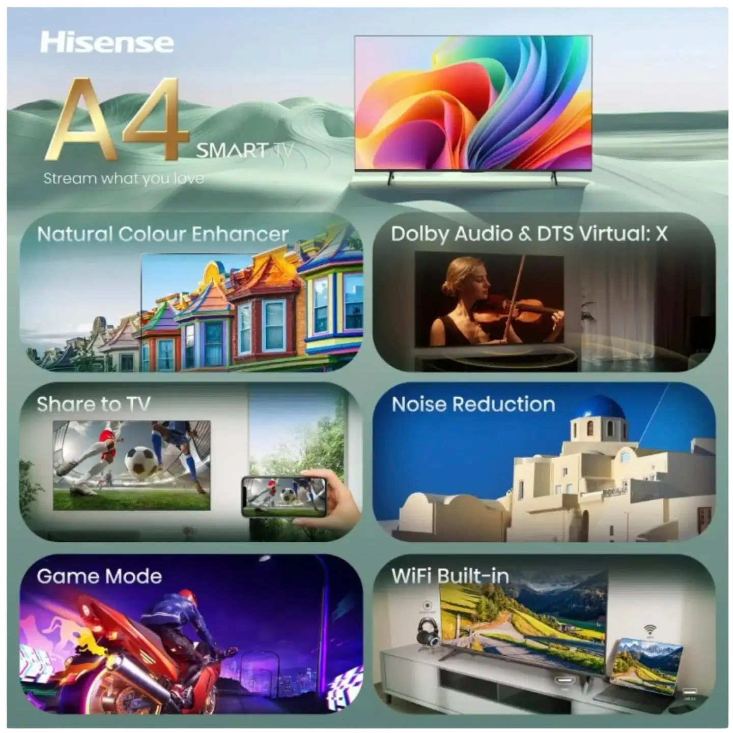 Hisense 40" Smart LED TV 40A4S - 3