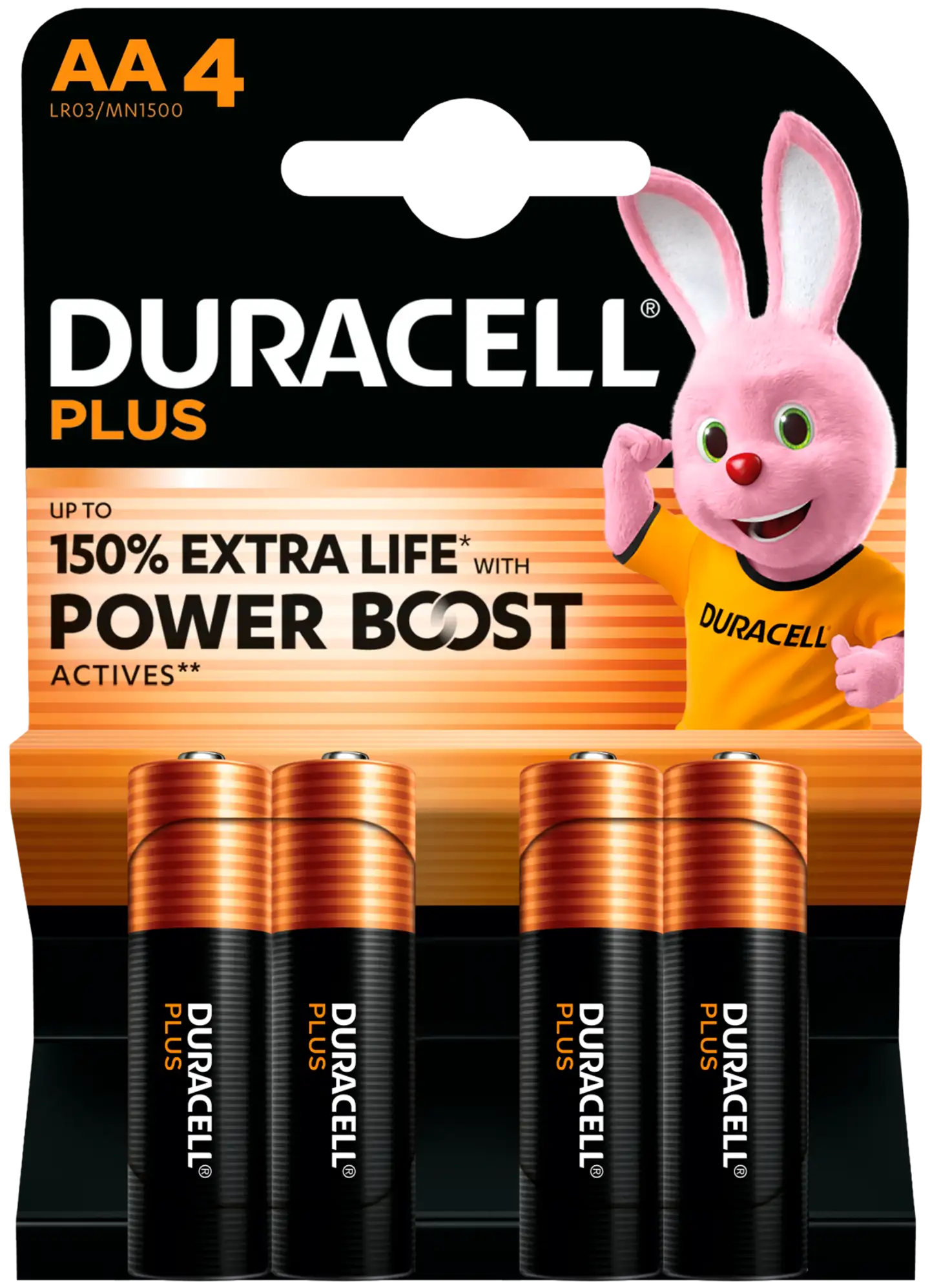 Duracell Plus paristo PowerBoost AA 4KP