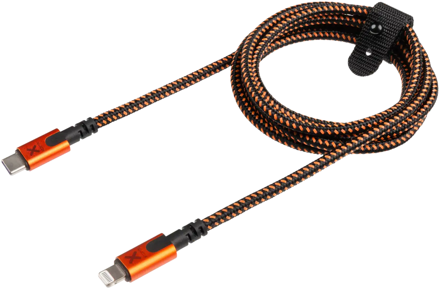 Xtorm USB-C/Lightning MFI kaapeli 1,5m CXX003 musta/oranssi - 1